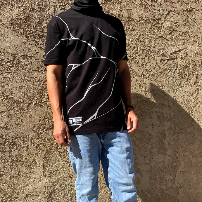 HUFR- Cracked Tee (Black)